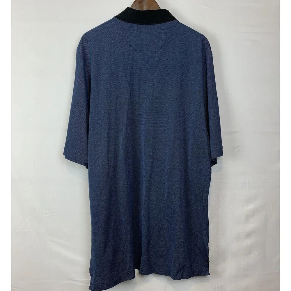 Polo Golf Ralph‎ Lauren Men Blue Black Check Cotton Short Sleeve Shirt Size XL